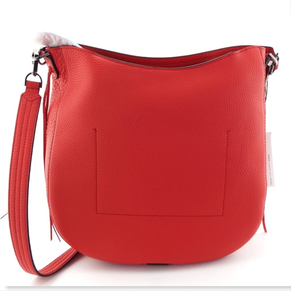 New REBECCA MINKOFF Blood Orange Convertible Hobo - Picture 6 of 8